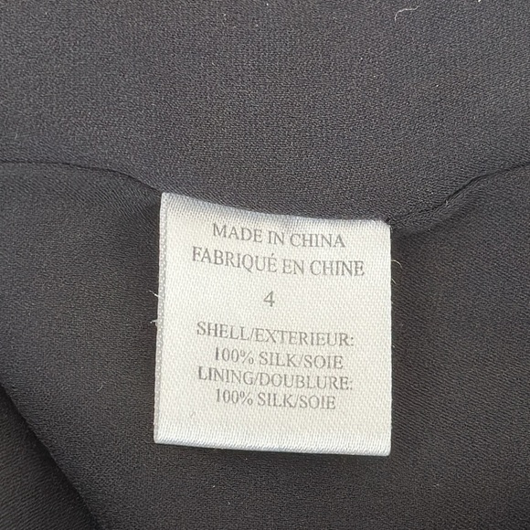 Theory Women's 4 Arena Abstract Dress Blue Multi 100% Silk Sleeveless EUC - Picture 9 of 12